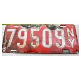 Early NY License Plate