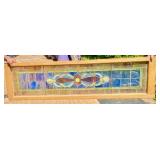 Matching Pair of Antique Leaded Glass Windows