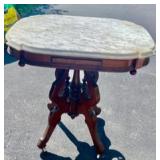 Walnut Marble Top Table