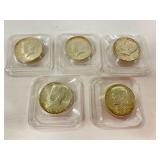5 1964 JFK Half Dollars