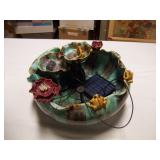 outside solar fountain