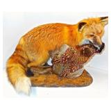 Taxidermy Fox & Pheasant
