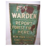 2-sided Fire Warden sign - NYS