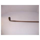 brass putter w/wooden shaft crescent