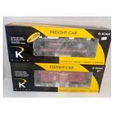 2 K-LINE SANTA FE CABOOSE & CAR