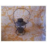  railroad lantern Pennsylvania - frame & globe signed