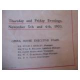 program Grand Opening of the Delhi Opera House - "The Doctor" Nov 5th & 6th 1903