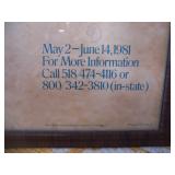 framed poster I Love NY Spring Flower Festival 1981