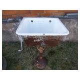 pedestal laundry sink