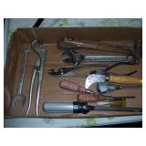 boxes of misc. tools - pliers, screw drivers, wrenches