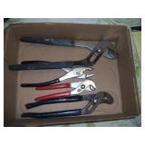 boxes of misc. tools - pliers, screw drivers, wrenches
