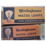 4 boxes of old Westinghouse Mazda auto lamps