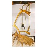 unusual antler fireplace set