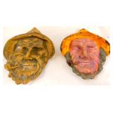 brass figural ashtrays