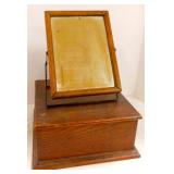Oak shaving mirror