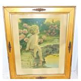 framed Victorian print