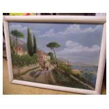 large oil on Board framed