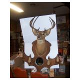 large mounted 8 pt. buck on nice plaque with mirror 