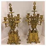 Gilded Bronze Candelabras