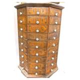 Octagonal Hardware Store Cabinet