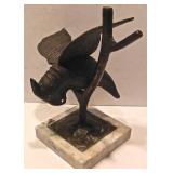 Bronze Parrot on Branch