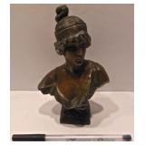 Miniature Spelter Bust "LYDIA"