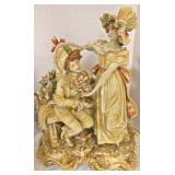 Pair of Signed Porcelain Statues – mint & highly detailed     