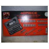 new 40 pc. 1/4" & 3/8" drive SAE & Metric socket set