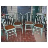 set of 4 hoop back spindle back kitchen chairs