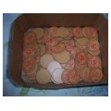 Box of milk bottle caps