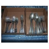 quantity of silver-plate flatware