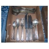 quantity of silver-plate flatware