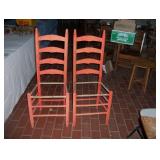 nice pair of ladder-back chair (no seats)
