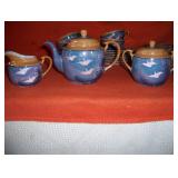 hand painted Made in Japan tea set (6 plates, 6 saucers, 4 cups, creamer, sugar & teapot)
