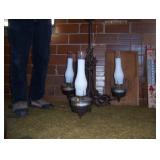 Hanging kero chandelier with 3 lamps