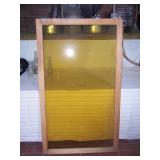 58" x 34" yellow glass window