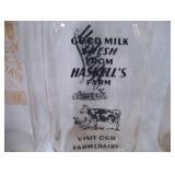 several nice milk bottles