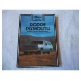 auto service manual - 1965-1975 Dodge Plymouth 4-wheel drive maintenance