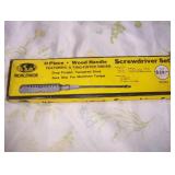 11 piece wood handle screwdriver set