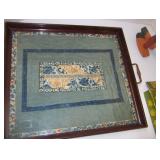 tray with old fabric