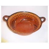 large handled pottery bowl