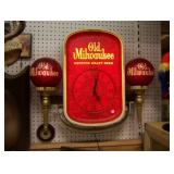 old Milwaukee lighted clock sign