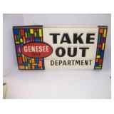 Genesee Take-out Dept. lighted sign