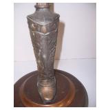 Art Deco Western motif style ashtray with electric cigar lighter