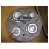 Art Deco Western motif style ashtray with electric cigar lighter