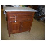 washstand with marble top