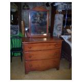 Rock Maple  3-drawer dresser & mirror