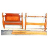 Pair of Tiger Maple Beds