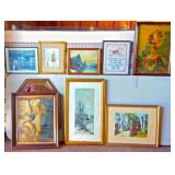 Many Framed Antique Prints