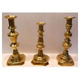 Brass Push-Up Candlesticks